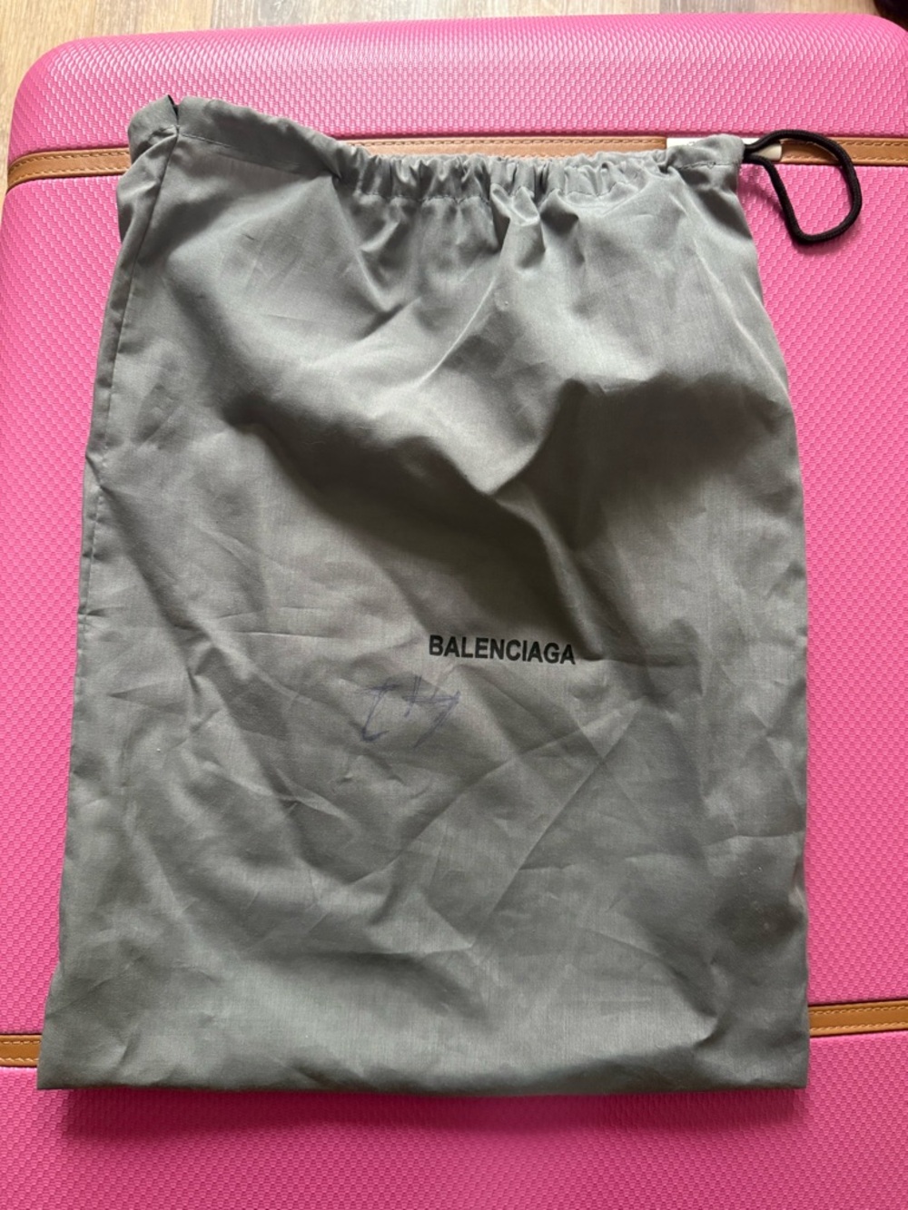 Balenciaga Gray Drawstring Dust Bag